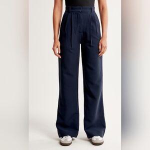 Abercrombie & Fitch Sloane Tailored Blue Wide Leg Pants